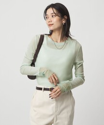 チュール」に該当するトップス（グリーン・カーキ/緑色系