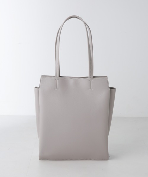 NANO universe（ナノユニバース）の「縦長トートバッグ（トートバッグ・レディース・ベージュ/ブラック/グレー・F）」の5枚目の写真