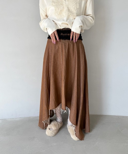 SANSeLF(サンセルフ)の「【SANSeLF】ファーサンダル クロスストラップ ボリュームシルエット sas25a027(サンダル・レディース・ベージュ・S/M/L)」の9枚目の写真