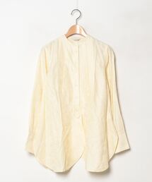 希少✴︎美品✴︎80svintage古着　花柄刺繍ノーカラーブラウス　白 希少✴︎美品✴︎80svintage古着 花柄刺繍ノーカラーブラウス 白