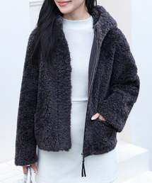 RISLEY リズレー ジップアップ レースブルゾン ブラック花柄 黒 楽天