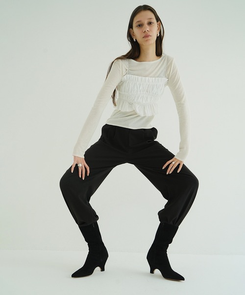 CLANE(クラネ)の「SLIM SUEDE BOOTS(ブーツ・レディース・ブラック/ブラウン・36/37/38)」の21枚目の写真