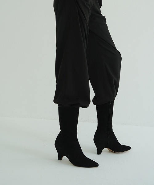 CLANE(クラネ)の「SLIM SUEDE BOOTS(ブーツ・レディース・ブラック/ブラウン・36/37/38)」の17枚目の写真