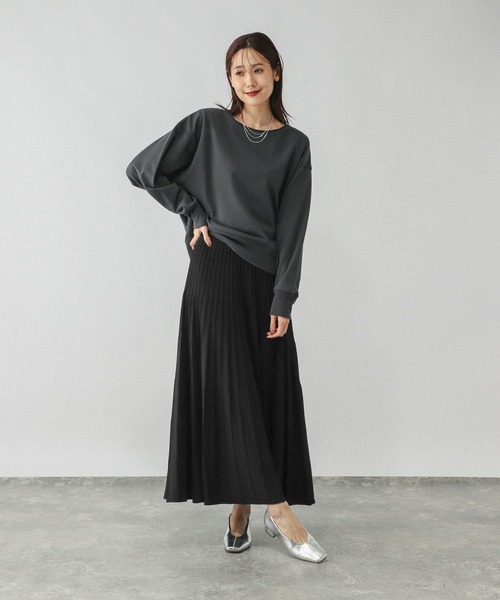 新品タグ付き　ellie ブラック ニットフレアスカート ELLIE ニットフレアスカート【BLACK】