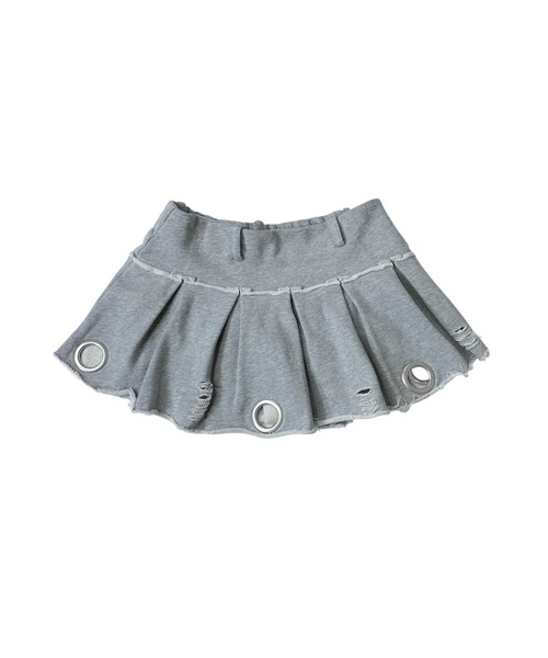 アイレットスウェットプリーツミニスカート（スカート）｜ACLENT