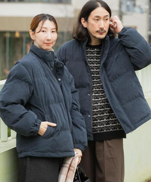 セール】コーディロイ 中綿ハイネックジャケット（ダウンジャケット