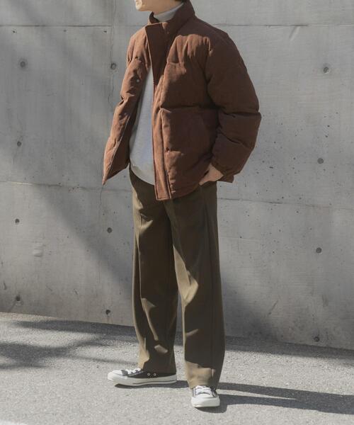 セール】コーディロイ 中綿ハイネックジャケット（ダウンジャケット