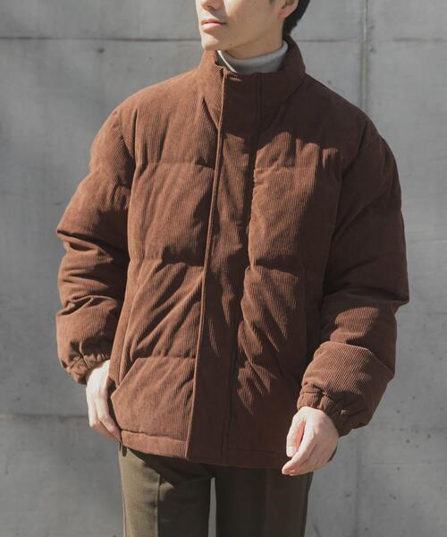ITEMS URBANRESEARCH（アイテムズ アーバンリサーチ）の「コーディロイ 中綿ハイネックジャケット（ダウンジャケット/コート・メンズ・ブラック/ブラウン/ネイビー・MEDIUM/LARGE）」の7枚目の写真