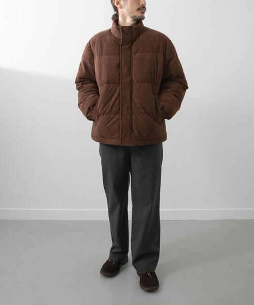 ITEMS URBANRESEARCH（アイテムズ アーバンリサーチ）の「コーディロイ 中綿ハイネックジャケット（ダウンジャケット/コート・メンズ・ブラック/ブラウン/ネイビー・MEDIUM/LARGE）」の10枚目の写真