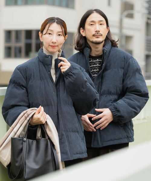 ITEMS URBANRESEARCH（アイテムズ アーバンリサーチ）の「コーディロイ 中綿ハイネックジャケット（ダウンジャケット/コート・メンズ・ブラック/ブラウン/ネイビー・MEDIUM/LARGE）」の19枚目の写真