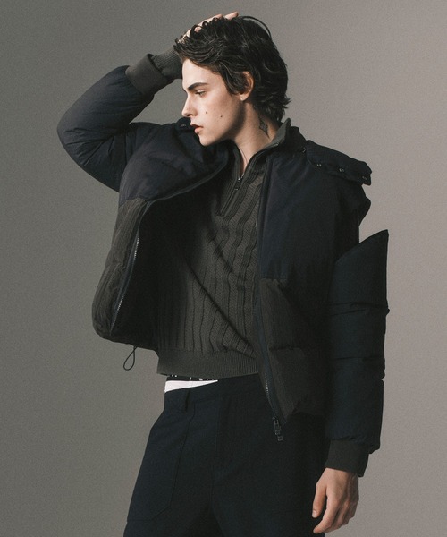 ARMANI EXCHANGE(アルマーニエクスチェンジ)の「【A|X アルマーニ エクスチェンジ】ミックスマテリアル リップストップ ダウンジャケット(ダウンジャケット/コート・メンズ・ダルブルー系・LARGE/MEDIUM/SMALL/X-LARGE/X-SMALL)」の7枚目の写真