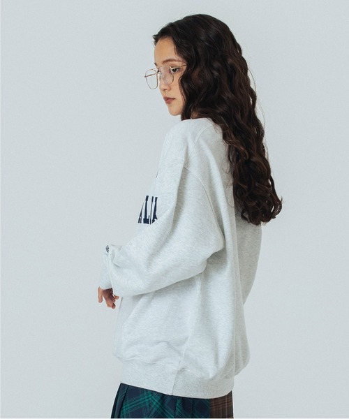 ROSE BUD（ローズバッド）の「PATCH EMBROIDERY PULLOVER（スウェット・レディース・ライトグレー/ホワイト/チャコールグレー・ONE SIZE）」の18枚目の写真