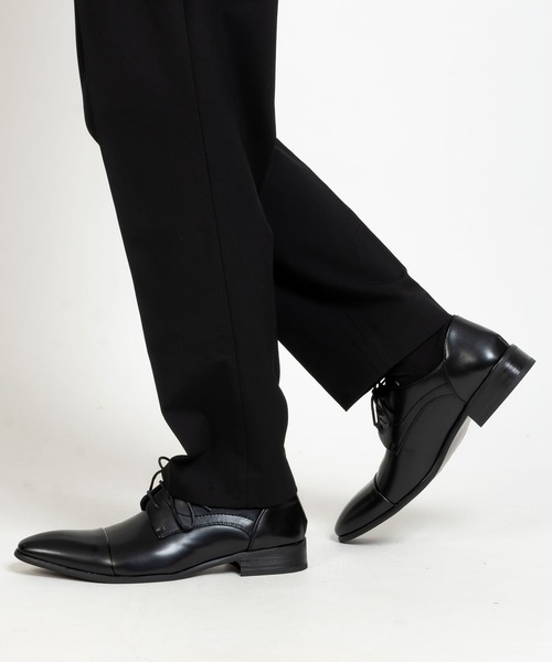MM/ONE(エムエムワン)の「かかとが踏める 2way アーモンドシルエット レースアップシューズ(ドレスシューズ・メンズ・ブラック/ダークブラウン・40/41/42/43/44/45/46)」の6枚目の写真