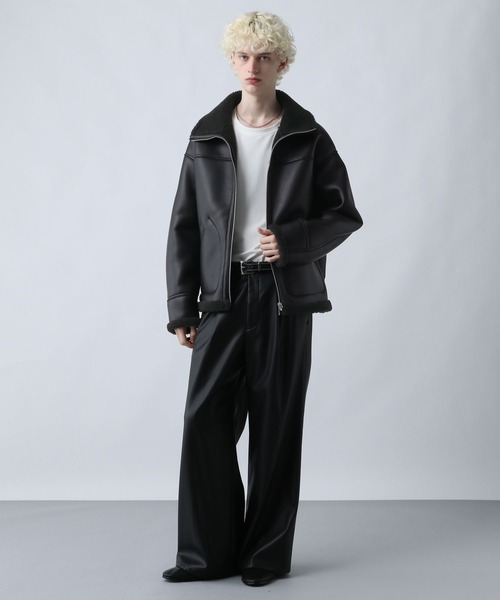 HARE（ハレ）の「リバーシブルボアブルゾン(HARE)（ブルゾン・メンズ・ブラック/グレー・MEDIUM/SMALL）」の4枚目の写真