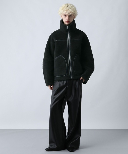 HARE（ハレ）の「リバーシブルボアブルゾン(HARE)（ブルゾン・メンズ・ブラック/グレー・MEDIUM/SMALL）」の5枚目の写真