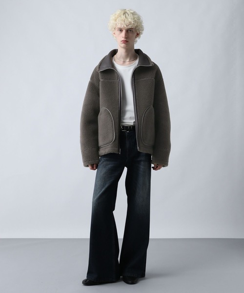 HARE（ハレ）の「リバーシブルボアブルゾン(HARE)（ブルゾン・メンズ・ブラック/グレー・MEDIUM/SMALL）」の11枚目の写真