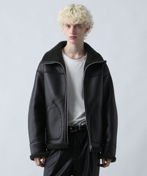 HARE（ハレ）の「リバーシブルボアブルゾン(HARE)（ブルゾン・メンズ・ブラック/グレー・MEDIUM/SMALL）」の12枚目の写真