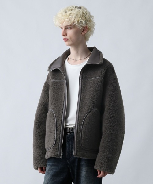 HARE（ハレ）の「リバーシブルボアブルゾン(HARE)（ブルゾン・メンズ・ブラック/グレー・MEDIUM/SMALL）」の21枚目の写真