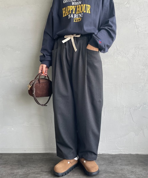 DANTON（ダントン）の「[DANTON/ダントン] タック イージーパンツ（その他パンツ・レディース・グレイッシュベージュ/ダークグレー・36）」の15枚目の写真