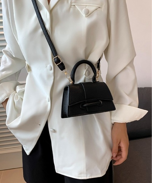 Burner(バーナー)の「【OKUOKU 0909】ミニハンドル付き ショルダーバッグ oku-bag-8-12【RBTS】(ショルダーバッグ・レディース・ブラック・FREE)」の2枚目の写真