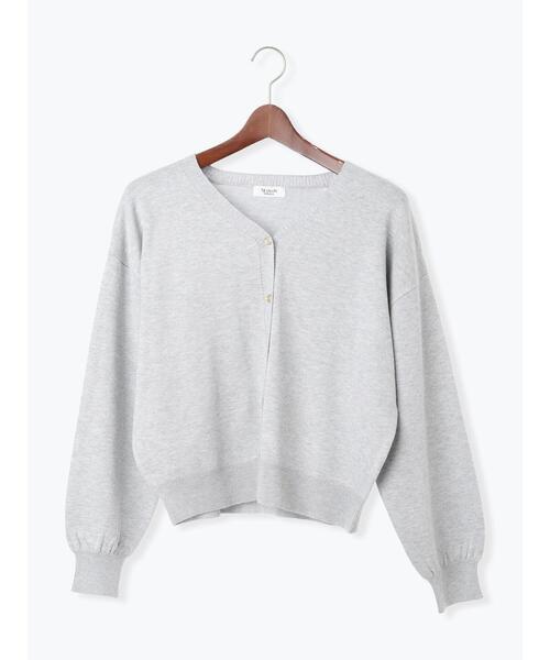 Te chichi TERRASSE（テチチテラス）の「前後2WAY金釦Vネックカーディガン（カーディガン/ボレロ・レディース・レッド/ブラック/ブルー/グレー・F）」の3枚目の写真