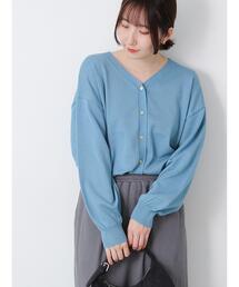 Te chichi TERRASSE | 前後2WAY金釦Vネックカーディガン(カーディガン/ボレロ)