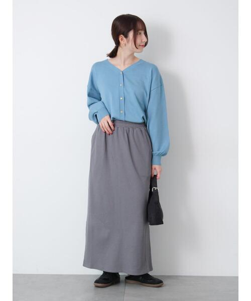 Te chichi TERRASSE（テチチテラス）の「前後2WAY金釦Vネックカーディガン（カーディガン/ボレロ・レディース・レッド/ブラック/ブルー/グレー・F）」の5枚目の写真