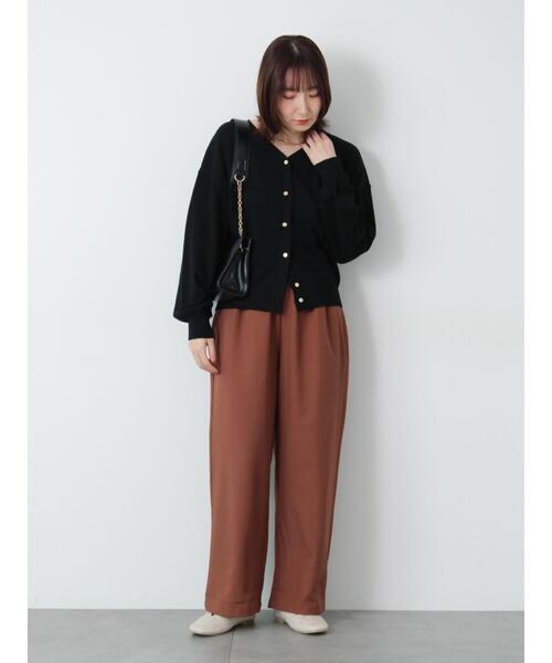 Te chichi TERRASSE（テチチテラス）の「前後2WAY金釦Vネックカーディガン（カーディガン/ボレロ・レディース・レッド/ブラック/ブルー/グレー・F）」の8枚目の写真