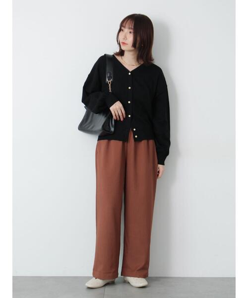 Te chichi TERRASSE（テチチテラス）の「前後2WAY金釦Vネックカーディガン（カーディガン/ボレロ・レディース・レッド/ブラック/ブルー/グレー・F）」の9枚目の写真