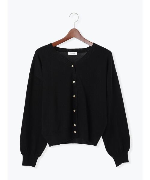 Te chichi TERRASSE（テチチテラス）の「前後2WAY金釦Vネックカーディガン（カーディガン/ボレロ・レディース・レッド/ブラック/ブルー/グレー・F）」の11枚目の写真