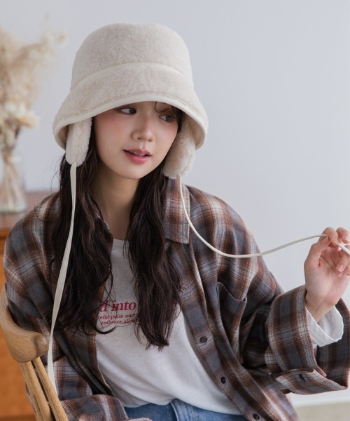 polcadot(ポルカドット)の「ボア イヤーマフバケットハット(ハット・レディース・アイボリー/ブラック/ベージュ・FREE)」の21枚目の写真