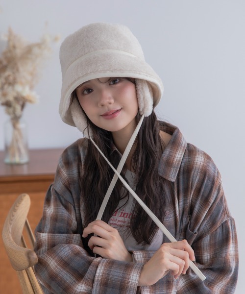 polcadot(ポルカドット)の「ボア イヤーマフバケットハット(ハット・レディース・アイボリー/ブラック/ベージュ・FREE)」の18枚目の写真