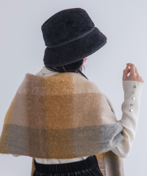 polcadot(ポルカドット)の「ボア イヤーマフバケットハット(ハット・レディース・アイボリー/ブラック/ベージュ・FREE)」の15枚目の写真