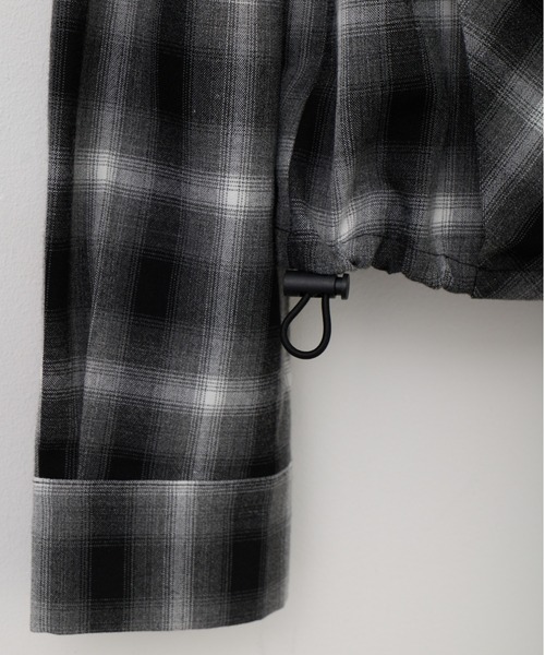 Muel Chic（ミュエルシック）の「Niger check shirt   ニジュールチェックシャツ（シャツ/ブラウス・レディース・ブラック系/ブラウン系/ベージュ系その他・FREE）」の4枚目の写真