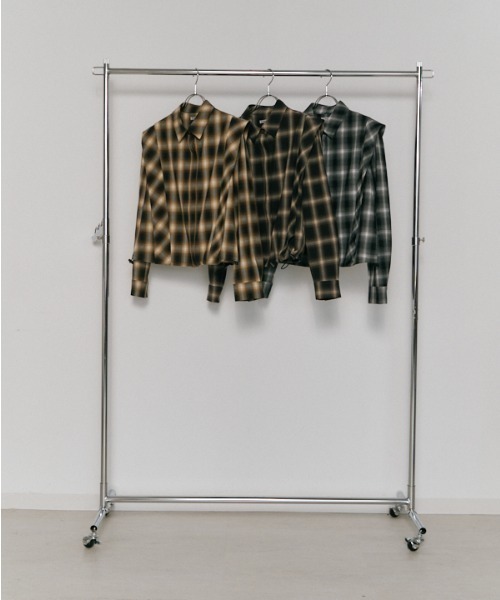 Muel Chic（ミュエルシック）の「Niger check shirt   ニジュールチェックシャツ（シャツ/ブラウス・レディース・ブラック系/ブラウン系/ベージュ系その他・FREE）」の8枚目の写真