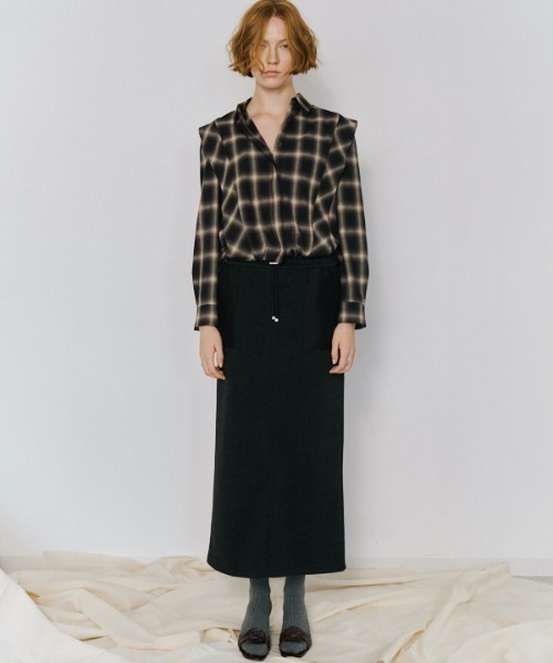 Muel Chic（ミュエルシック）の「Niger check shirt   ニジュールチェックシャツ（シャツ/ブラウス・レディース・ブラック系/ブラウン系/ベージュ系その他・FREE）」の9枚目の写真
