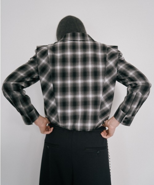Muel Chic（ミュエルシック）の「Niger check shirt   ニジュールチェックシャツ（シャツ/ブラウス・レディース・ブラック系/ブラウン系/ベージュ系その他・FREE）」の19枚目の写真