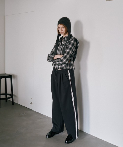 Muel Chic（ミュエルシック）の「Niger check shirt   ニジュールチェックシャツ（シャツ/ブラウス・レディース・ブラック系/ブラウン系/ベージュ系その他・FREE）」の14枚目の写真
