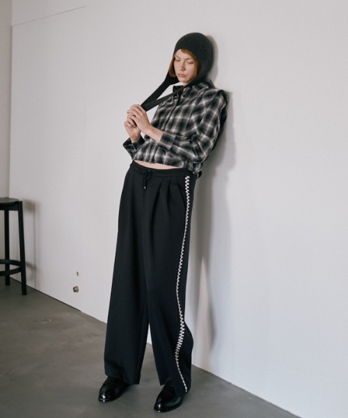 Muel Chic（ミュエルシック）の「Niger check shirt   ニジュールチェックシャツ（シャツ/ブラウス・レディース・ブラック系/ブラウン系/ベージュ系その他・FREE）」の13枚目の写真