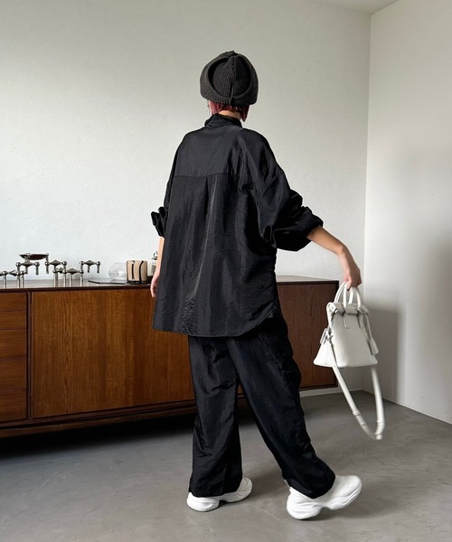 CFT.（シフト）の「リンクルドルマンオーバーシャツ（シャツ/ブラウス・レディース・ブラック・FREE）」の7枚目の写真