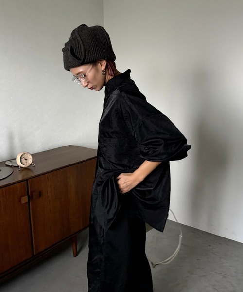 CFT.（シフト）の「リンクルドルマンオーバーシャツ（シャツ/ブラウス・レディース・ブラック・FREE）」の10枚目の写真