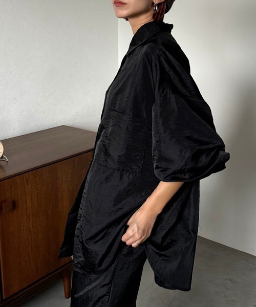 CFT.（シフト）の「リンクルドルマンオーバーシャツ（シャツ/ブラウス・レディース・ブラック・FREE）」の11枚目の写真