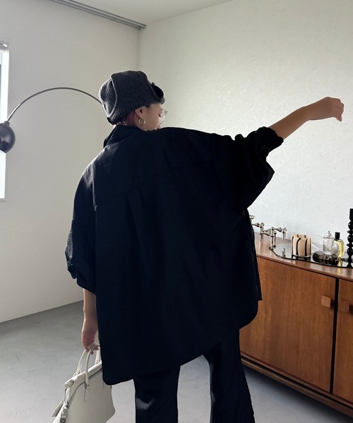 CFT.（シフト）の「リンクルドルマンオーバーシャツ（シャツ/ブラウス・レディース・ブラック・FREE）」の14枚目の写真