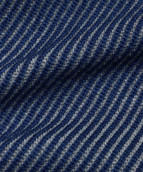 The DUFFER of ST.GEORGE（ザダファーオブセントジョージ）の「[INDIGO LABEL] DRIVER'S KNIT：インディゴ ドライバーズニット（ニット/セーター・メンズ・インディゴブルー・X-LARGE/LARGE/MEDIUM）」の5枚目の写真