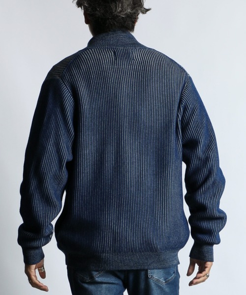 The DUFFER of ST.GEORGE（ザダファーオブセントジョージ）の「[INDIGO LABEL] DRIVER'S KNIT：インディゴ ドライバーズニット（ニット/セーター・メンズ・インディゴブルー・X-LARGE/LARGE/MEDIUM）」の9枚目の写真