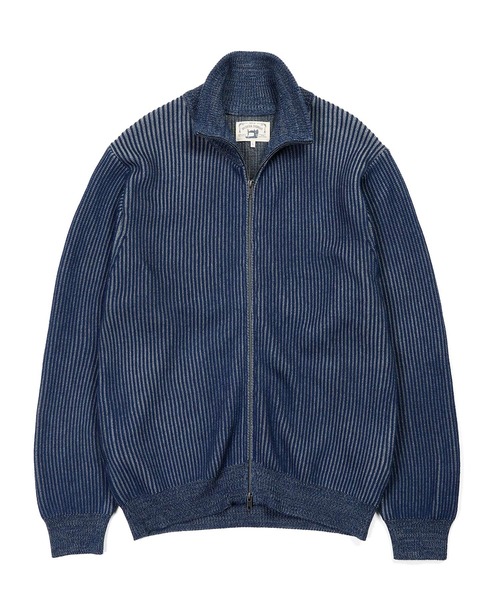 The DUFFER of ST.GEORGE（ザダファーオブセントジョージ）の「[INDIGO LABEL] DRIVER'S KNIT：インディゴ ドライバーズニット（ニット/セーター・メンズ・インディゴブルー・X-LARGE/LARGE/MEDIUM）」の10枚目の写真