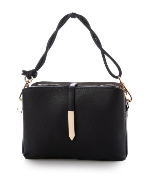 cache cache(カシュ カシュ)の「カシュカシュ cachecache / メタルフラップ3つ口ミニショルダー(ショルダーバッグ・レディース・ブラック/アイボリー/ダークグレー・FREE)」の1枚目の写真