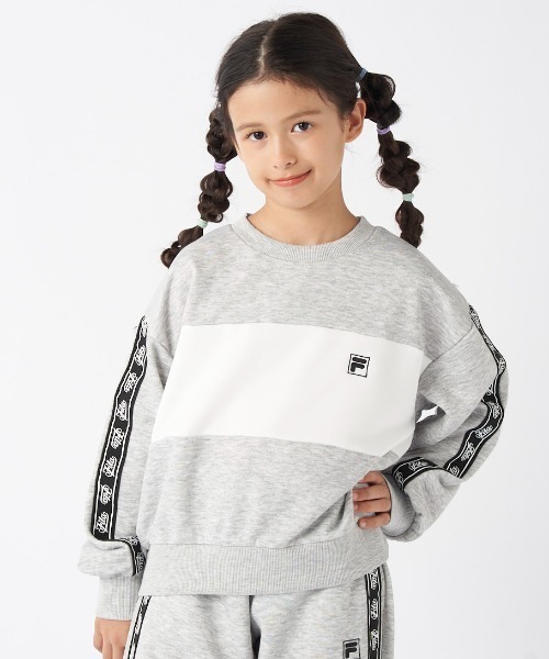 FILA（フィラ）の「クルーネックスウェット（スウェット・キッズ・ブラック/杢グレー・130/140/150/160）」の2枚目の写真