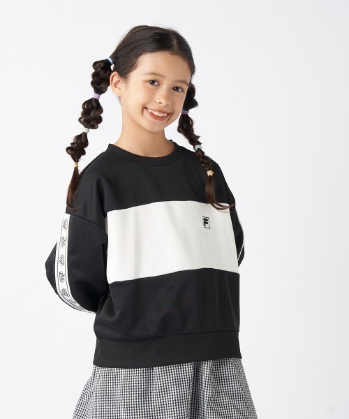 FILA（フィラ）の「クルーネックスウェット（スウェット・キッズ・ブラック/杢グレー・130/140/150/160）」の3枚目の写真