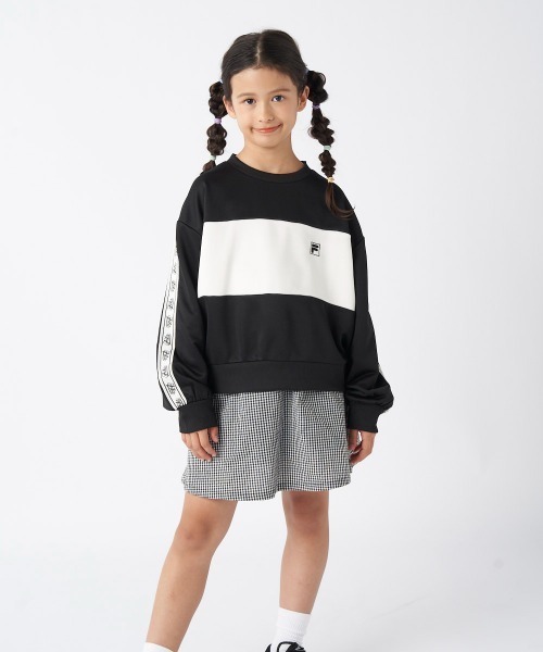 FILA（フィラ）の「クルーネックスウェット（スウェット・キッズ・ブラック/杢グレー・130/140/150/160）」の4枚目の写真